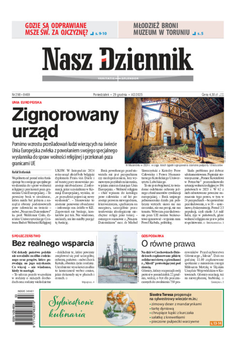 Poniedziałek, 29 grudnia 2025, Nr 298 (8469)