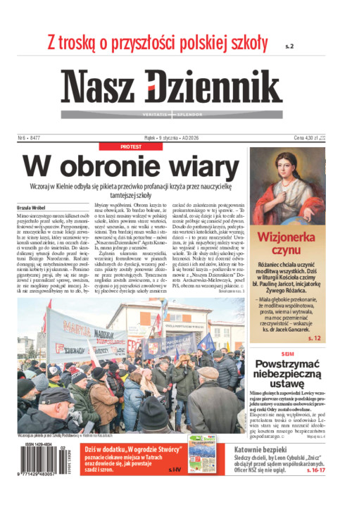 Nasz Dziennik, Piątek, 9 stycznia 2026, Nr 6...