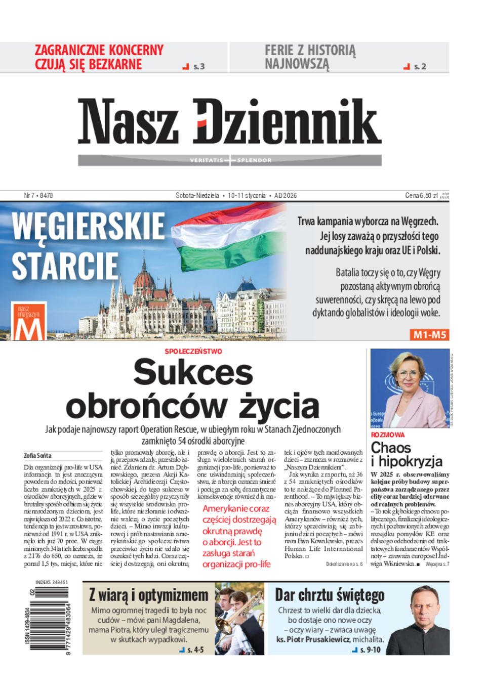 Nasz Dziennik, Sobota-Niedziela, 10-11 stycznia 2026, Nr 7 (8478)