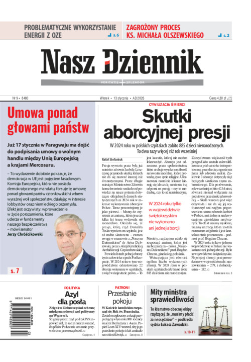 Nasz Dziennik, Wtorek, 13 stycznia 2026, Nr 9...