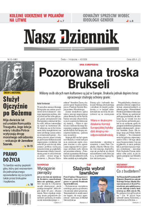 Nasz Dziennik, Środa, 14 stycznia 2026, Nr 10...
