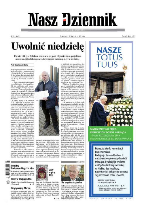 Nasz Dziennik z dnia 02.01.2014 wydanie PDF