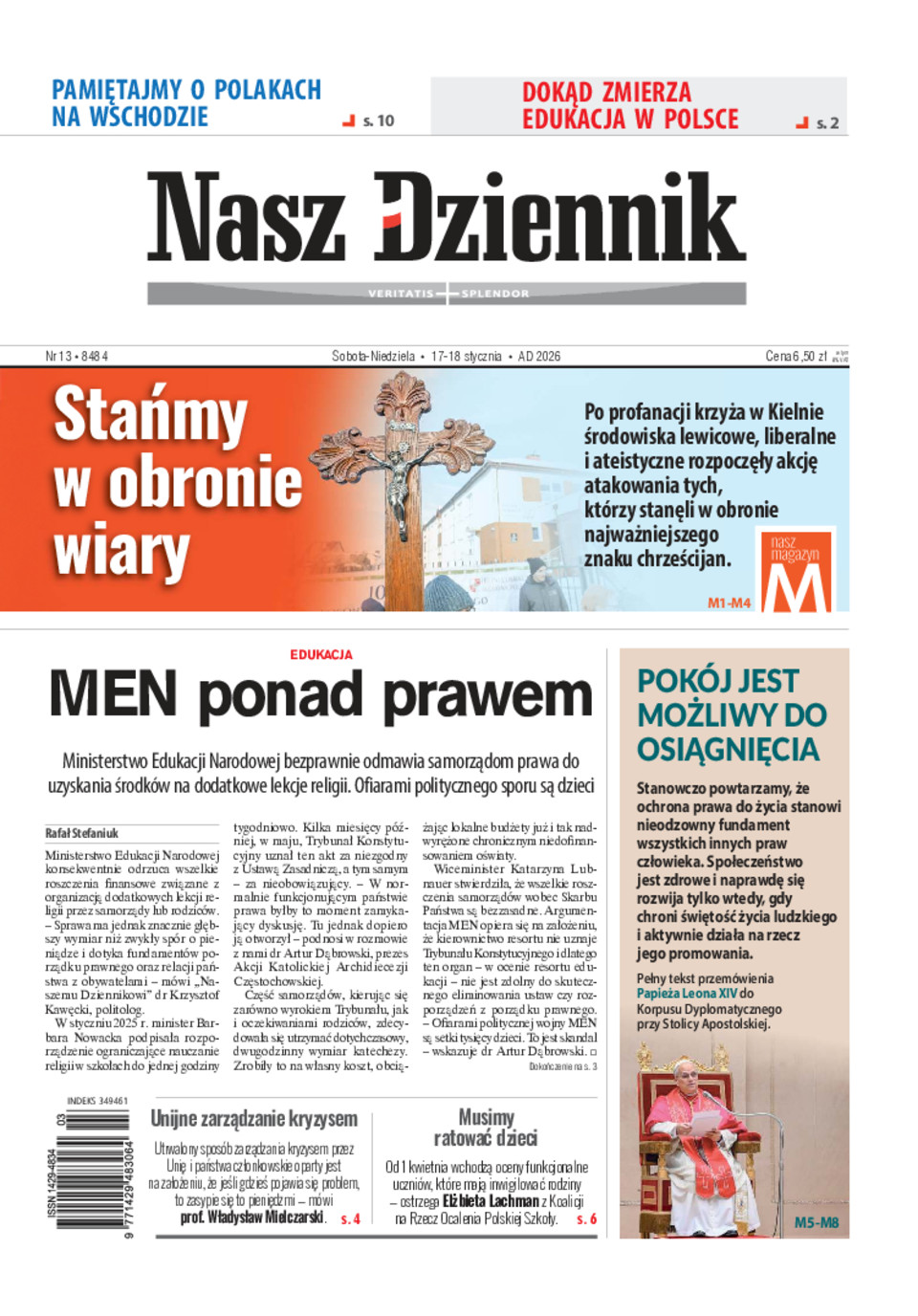 Nasz Dziennik, Sobota-Niedziela, 17-18 stycznia 2026, Nr 13 (8484)