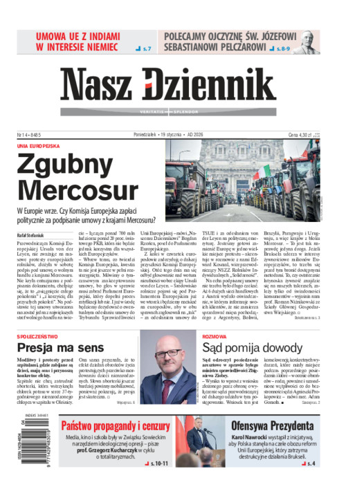 Nasz Dziennik, Poniedziałek, 19 stycznia 2026,...