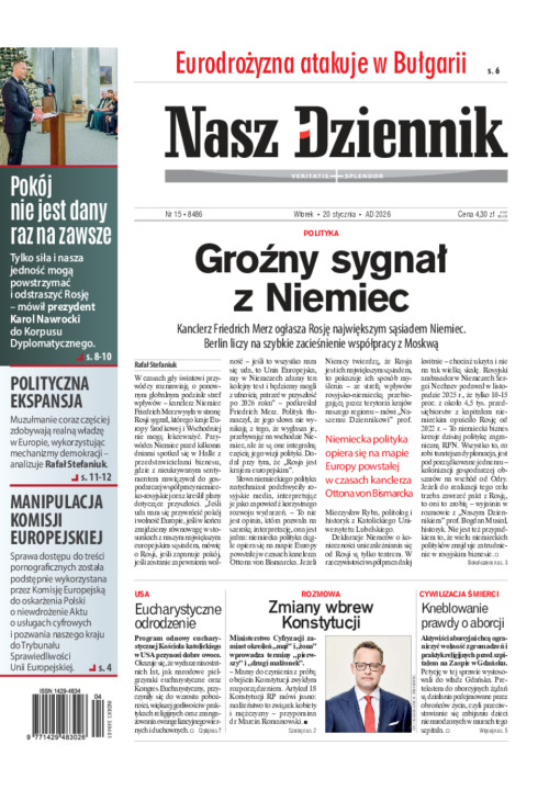Nasz Dziennik, Wtorek, 20 stycznia 2026, Nr 15...