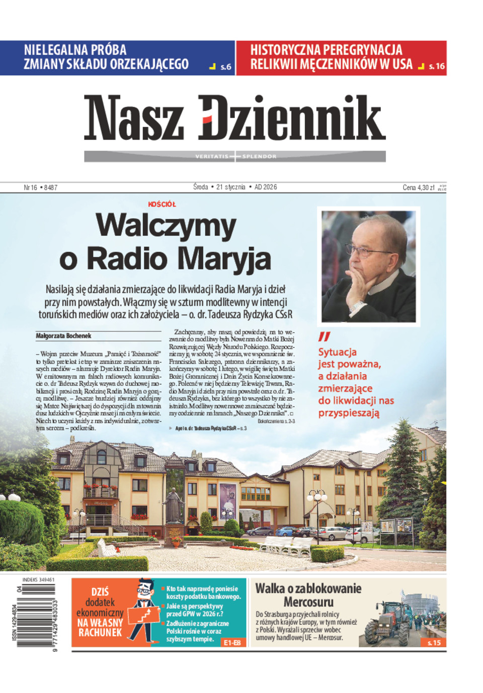 Nasz Dziennik, Środa, 21 stycznia 2026, Nr 16 (8487)