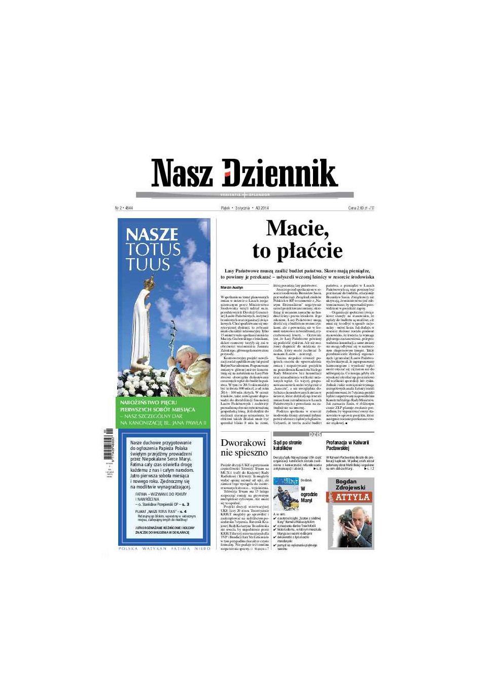 Nasz Dziennik z dnia 03.01.2014 wydanie PDF
