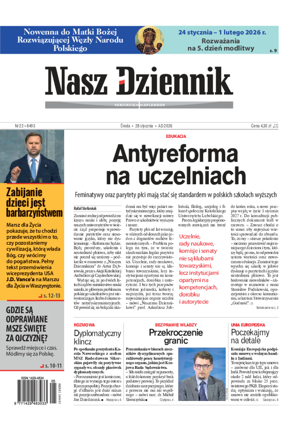 Nasz Dziennik, Środa, 28 stycznia 2026, Nr 22 (8493)