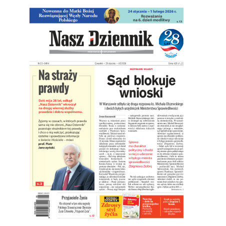Nasz Dziennik, Czwartek, 29 stycznia 2026, Nr 23 (8494)