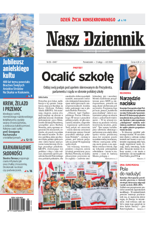 Nasz Dziennik, Poniedziałek, 2 lutego 2026, Nr...