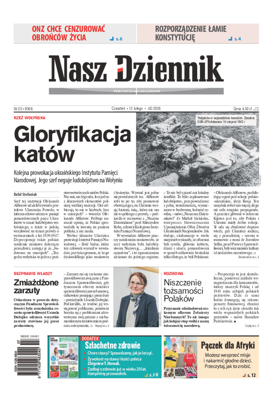 Nasz Dziennik, Czwartek, 12 lutego 2026, Nr 35 (8506)
