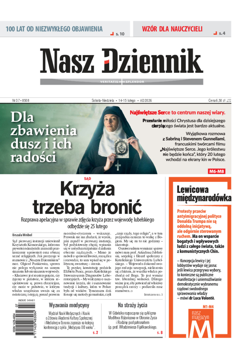 Nasz Dziennik, Sobota-Niedziela, 14-15 lutego 2026, Nr 37 (8508)