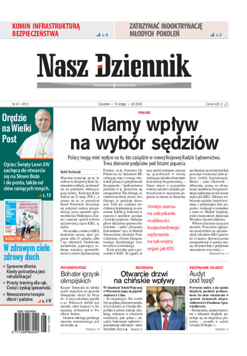 Nasz Dziennik, Czwartek, 19 lutego 2026, Nr 41...