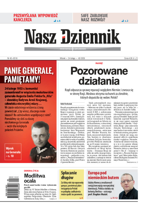 Nasz Dziennik, Wtorek, 24 lutego 2026, Nr 45...
