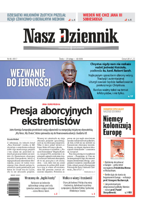 Nasz Dziennik, Środa, 25 lutego 2026, Nr 46 (8517)