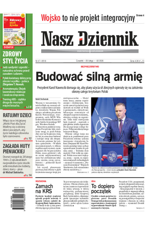 Nasz Dziennik, Czwartek, 26 lutego 2026, Nr 47...