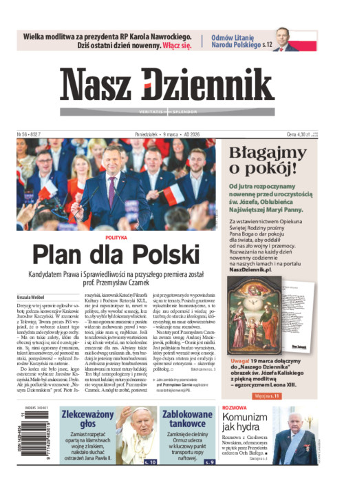 Nasz Dziennik, Poniedziałek, 9 marca 2026, Nr...