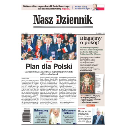 Nasz Dziennik, Poniedziałek, 9 marca 2026, Nr 56 (8527)