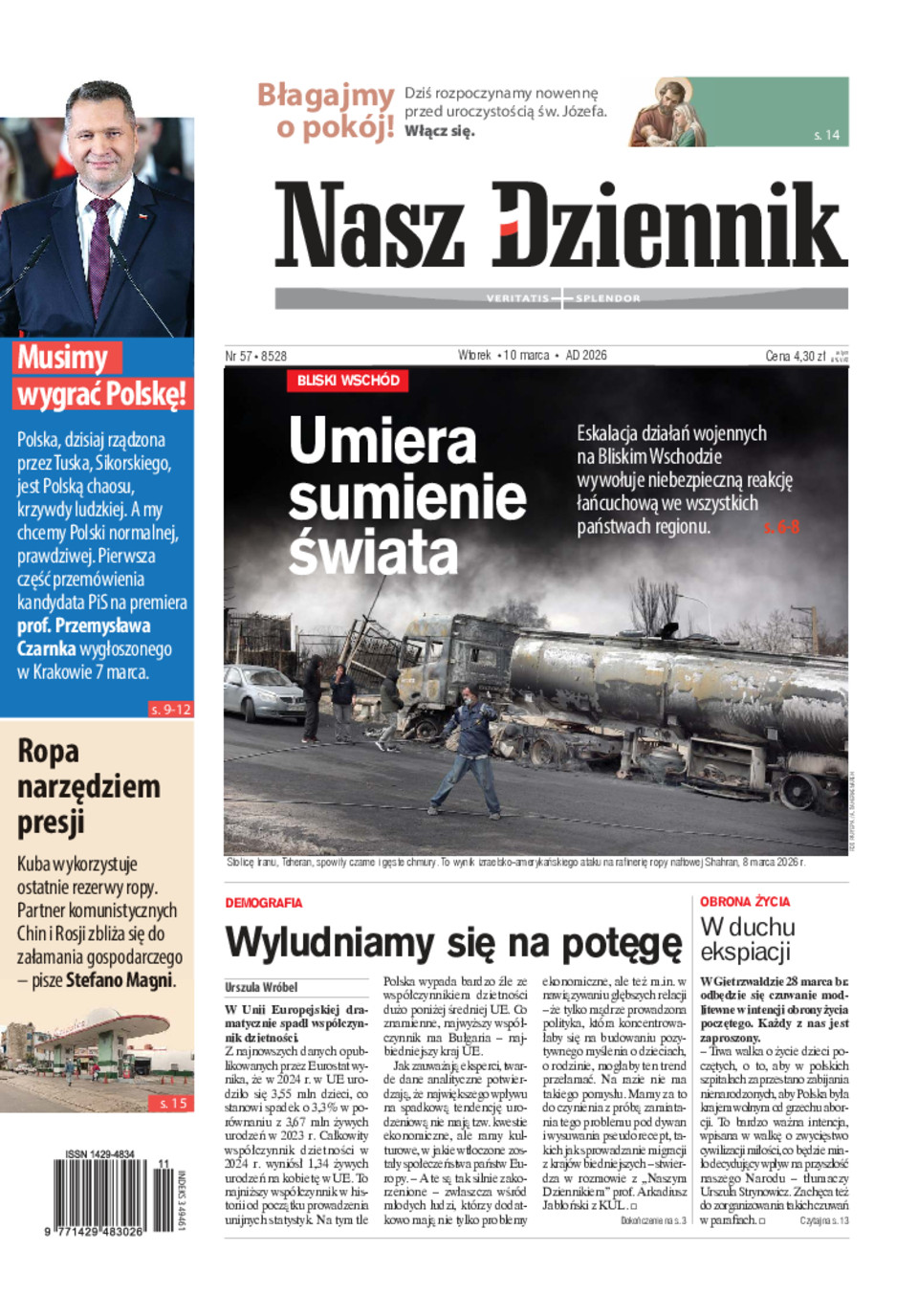 Nasz Dziennik, Wtorek, 10 marca 2026, Nr 57 (8528)