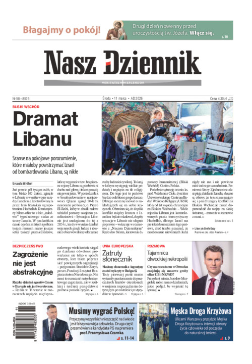Nasz Dziennik, Środa, 11 marca 2026, Nr 58 (8529)