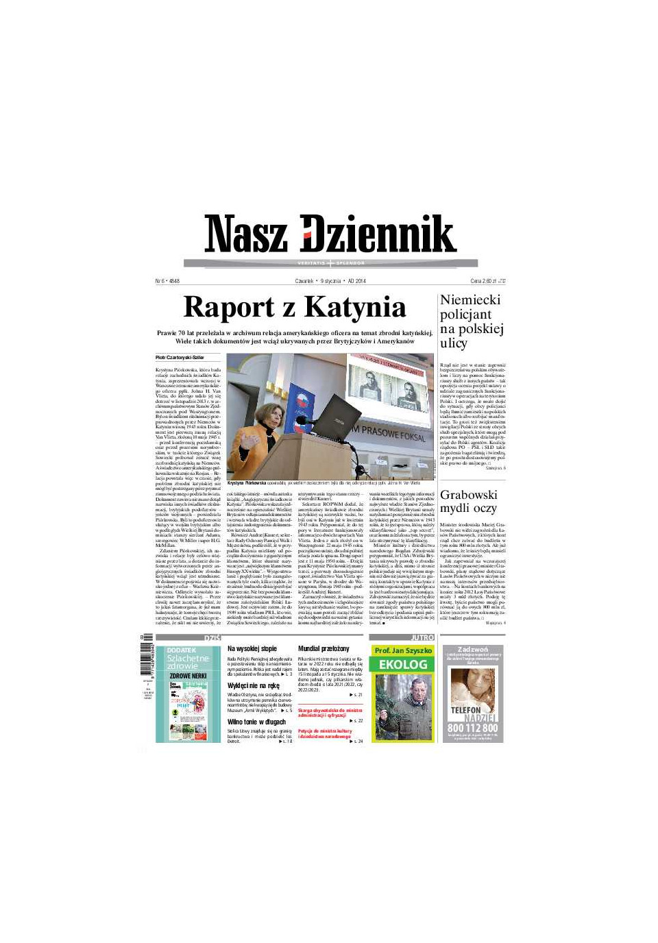 Nasz Dziennik z dnia 09.01.2014 wydanie PDF