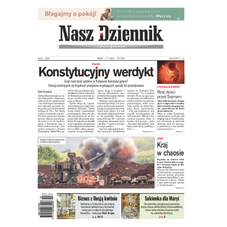 Nasz Dziennik, Wtorek, 17 marca 2026, Nr 63 (8534)