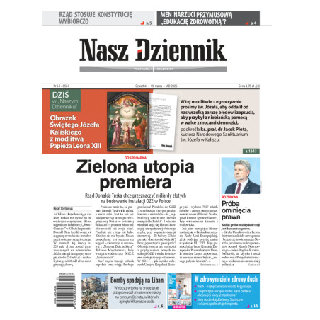 Nasz Dziennik, Czwartek, 19 marca 2026, Nr 65 (8536)