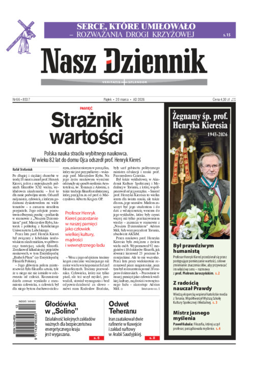 Nasz Dziennik, Piątek, 20 marca 2026, Nr 66 (8537)