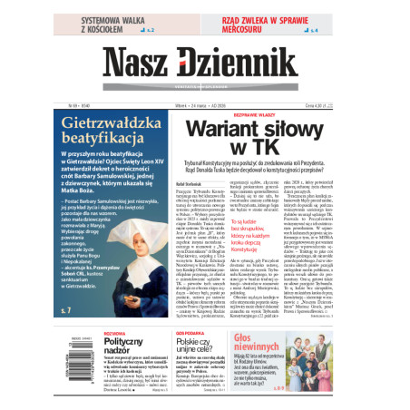 Nasz Dziennik, Wtorek, 24 marca 2026, Nr 69 (8540)
