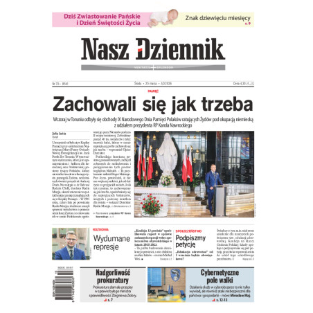 Nasz Dziennik, Środa, 25 marca 2026, Nr 70 (8541)