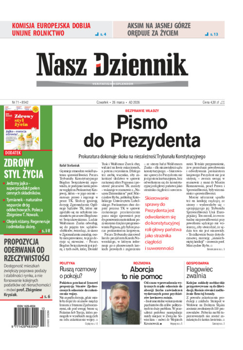 Nasz Dziennik, Czwartek, 26 marca 2026, Nr 71...