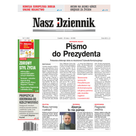 Nasz Dziennik, Czwartek, 26 marca 2026, Nr 71 (8542)