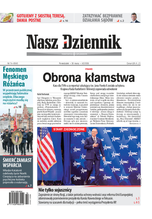 Nasz Dziennik, Poniedziałek, 30 marca 2026, Nr...
