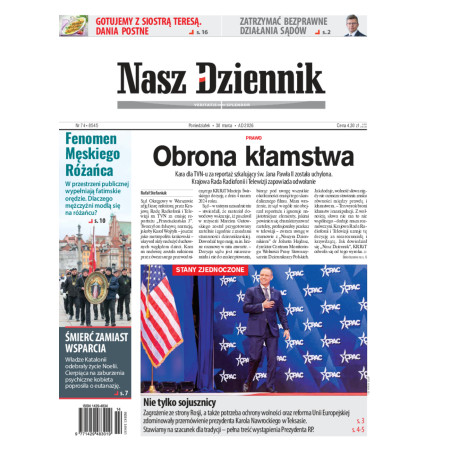Nasz Dziennik, Poniedziałek, 30 marca 2026, Nr 74 (8545)