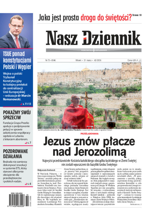 Nasz Dziennik, Wtorek, 31 marca 2026, Nr 75 (8546)