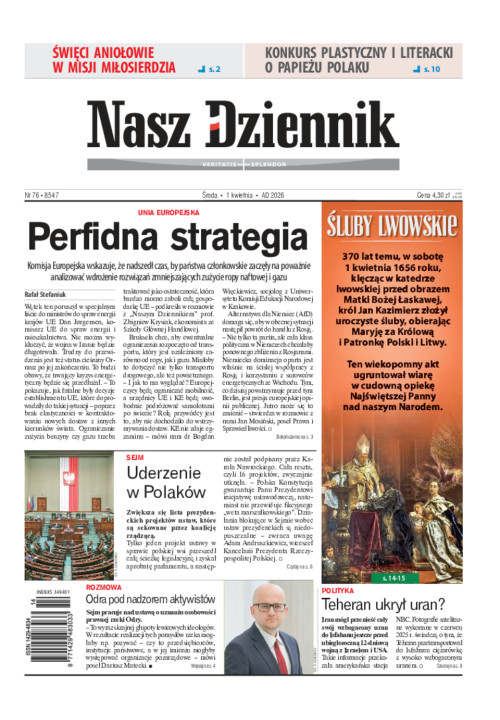 Nasz Dziennik, Środa, 1 kwietnia 2026, Nr 76...