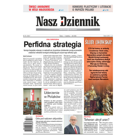 Nasz Dziennik, Środa, 1 kwietnia 2026, Nr 76 (8547)