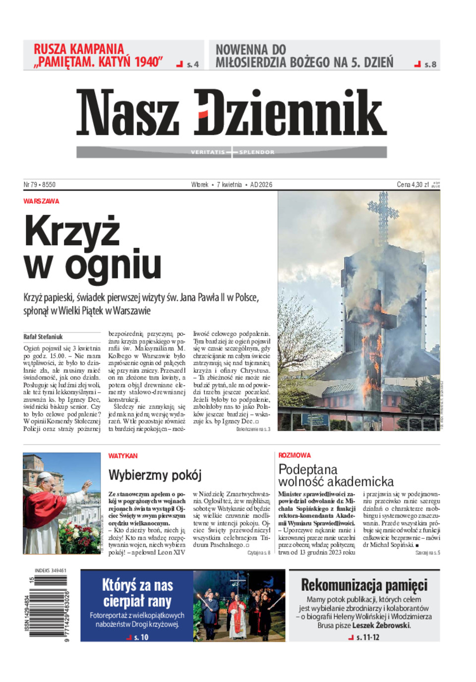 Nasz Dziennik, Wtorek, 7 kwietnia 2026, Nr 79 (8550)