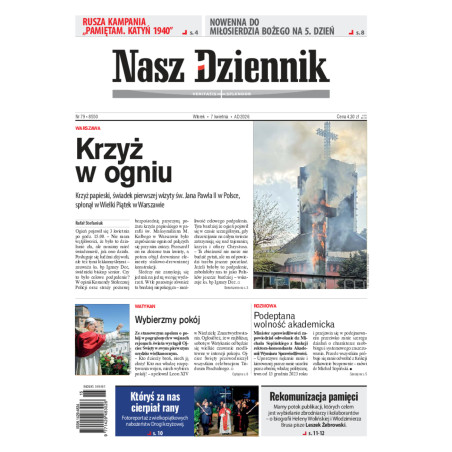 Nasz Dziennik, Wtorek, 7 kwietnia 2026, Nr 79 (8550)