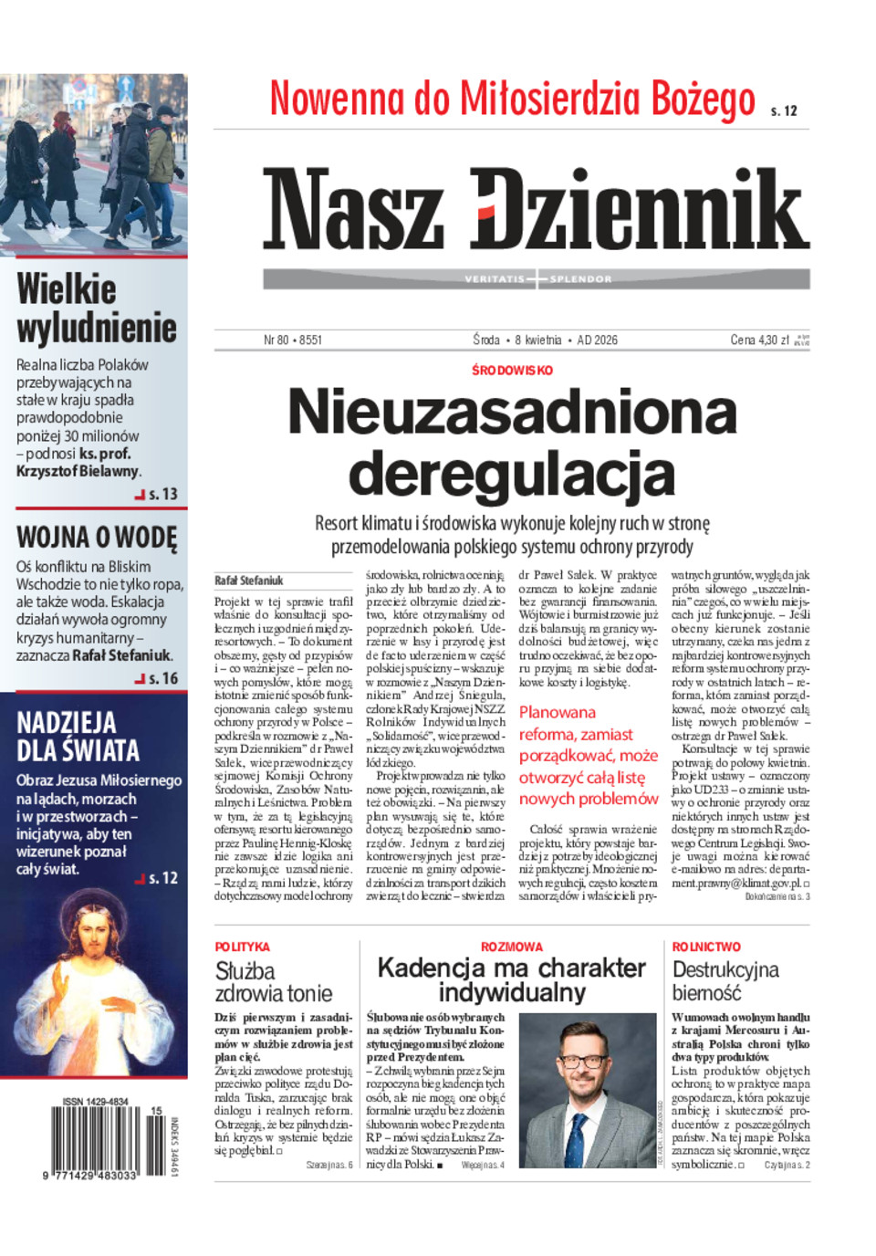 Nasz Dziennik, Środa, 8 kwietnia 2026, Nr 80 (8551)