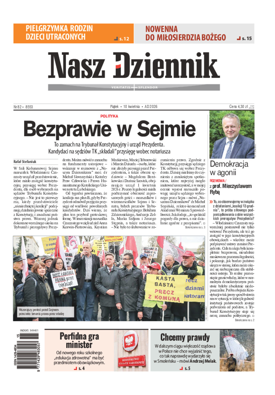 Nasz Dziennik, Piątek, 10 kwietnia 2026, Nr 82 (8553)
