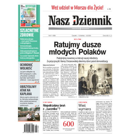 Nasz Dziennik, Czwartek, 16 kwietnia 2026, Nr 87 (8558)