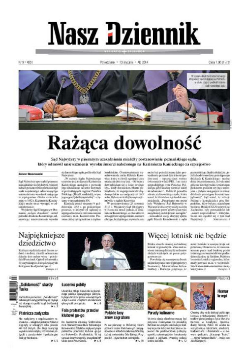 Nasz Dziennik z dnia 13.01.2014 wydanie PDF