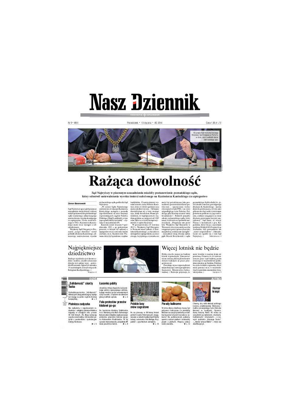 Nasz Dziennik z dnia 13.01.2014 wydanie PDF