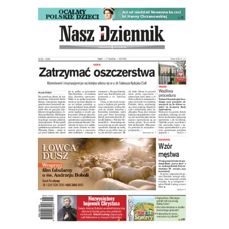 Nasz Dziennik, Piątek, 17 kwietnia 2026, Nr 88 (8559)