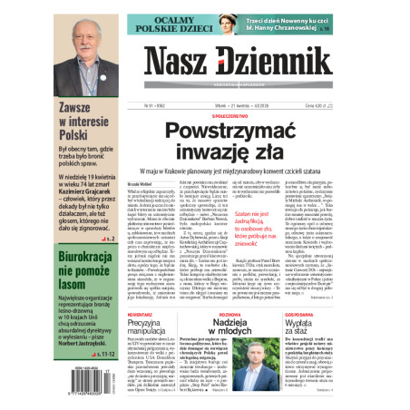Nasz Dziennik, Wtorek, 21 kwietnia 2026, Nr 91 (8562)