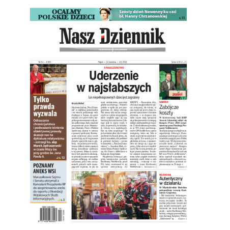 Nasz Dziennik, Piątek, 24 kwietnia 2026, Nr 94 (8565)