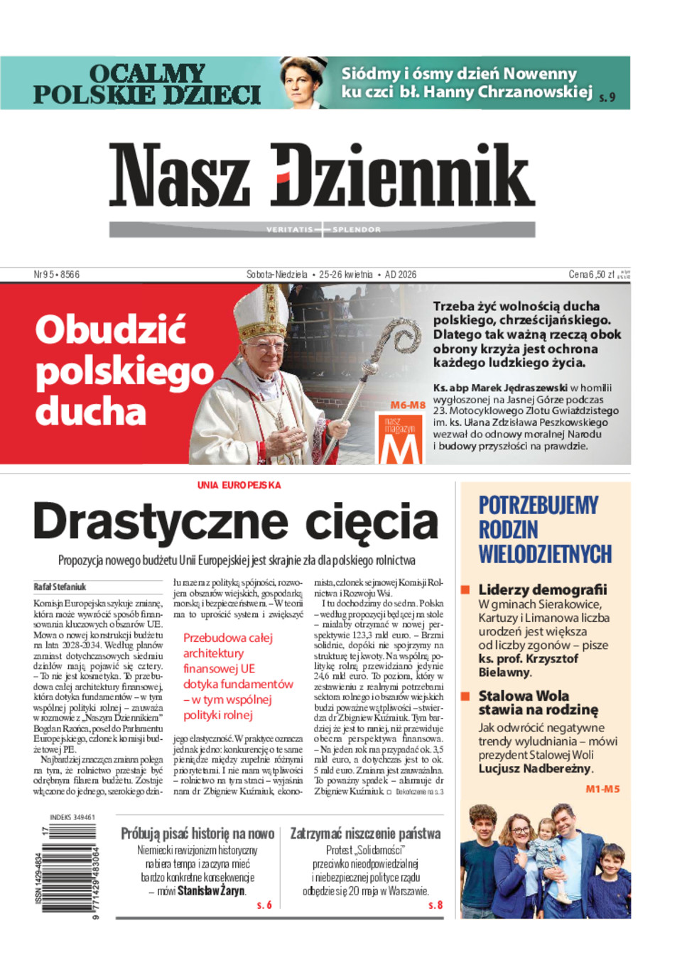 Nasz Dziennik, Sobota-Niedziela, 25-26 kwietnia 2026, Nr 95 (8566)