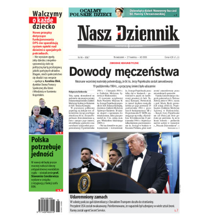 Nasz Dziennik, Poniedziałek, 27 kwietnia 2026, Nr 96 (8567)