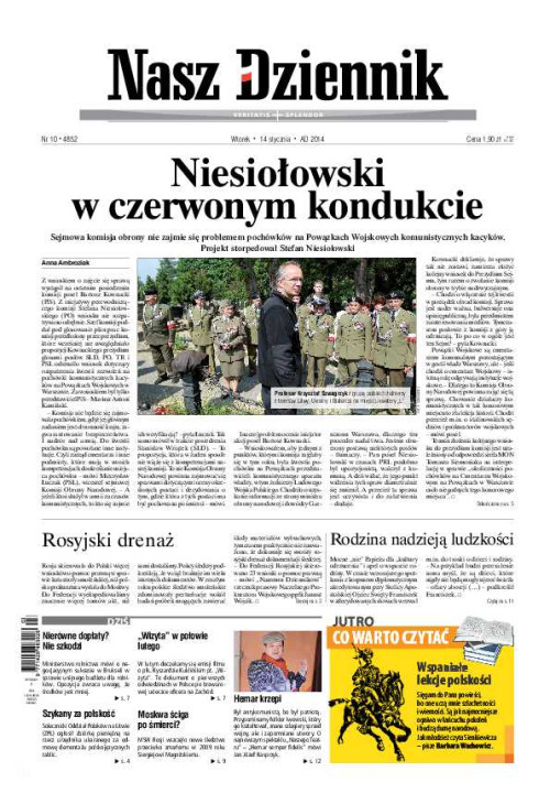 Nasz Dziennik z dnia 14.01.2014 wydanie PDF